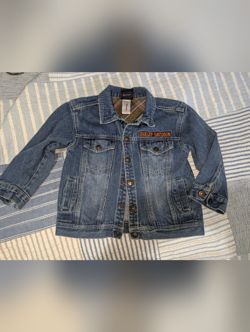 Harley Davidson Kids Toddler Blue Denim Jacket